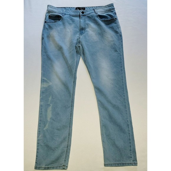 Men's Public Record Denim Stretch Slim Fit Jeans Light Wash Size 36Wx32L - Picture 2 of 9